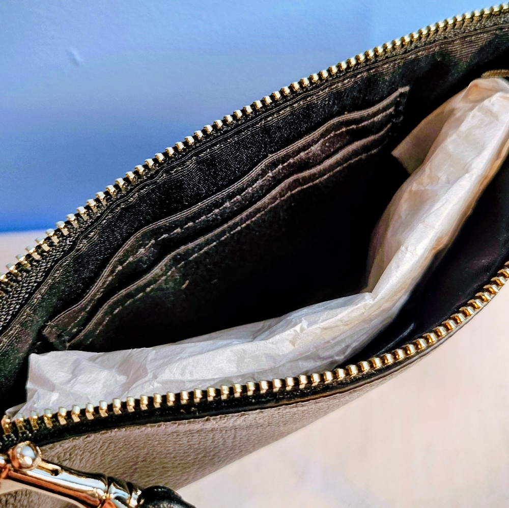 Coach Nolita Shearling Trim Wristlet - Picture 6 of 11